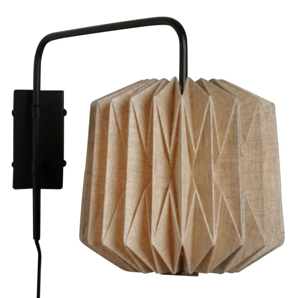 Alba Wall – Vägglampa i linne och mangoträ