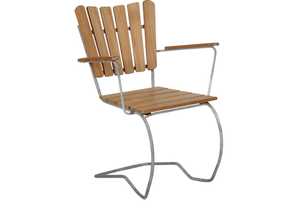 56:an galvad/teak karmstol