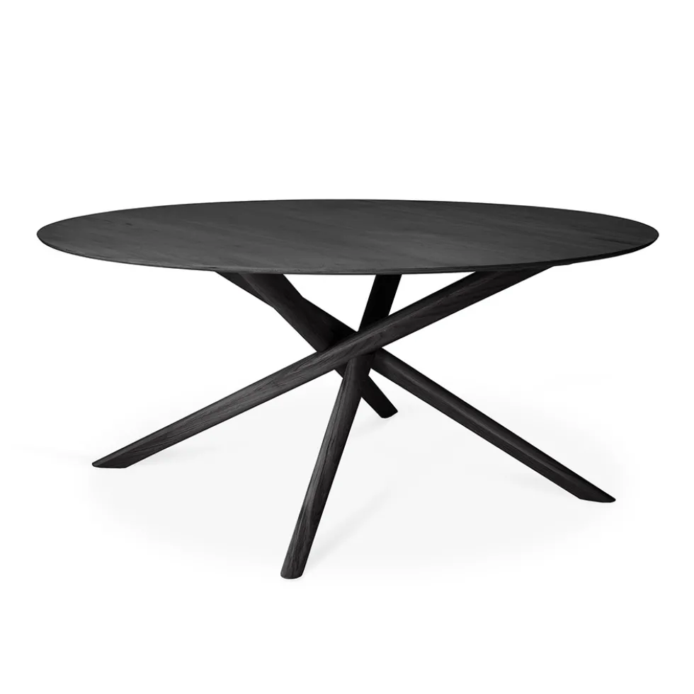 Black Mikado matbord oval