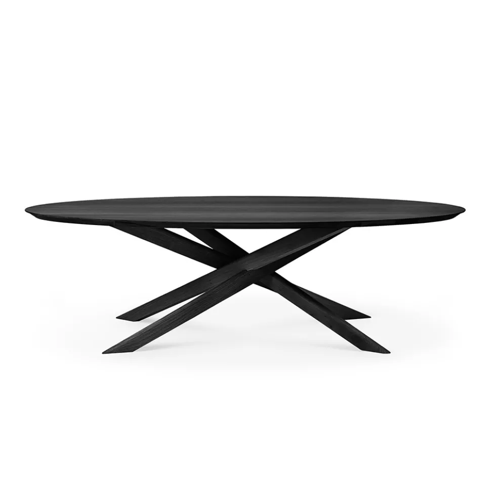 Black Mikado matbord oval