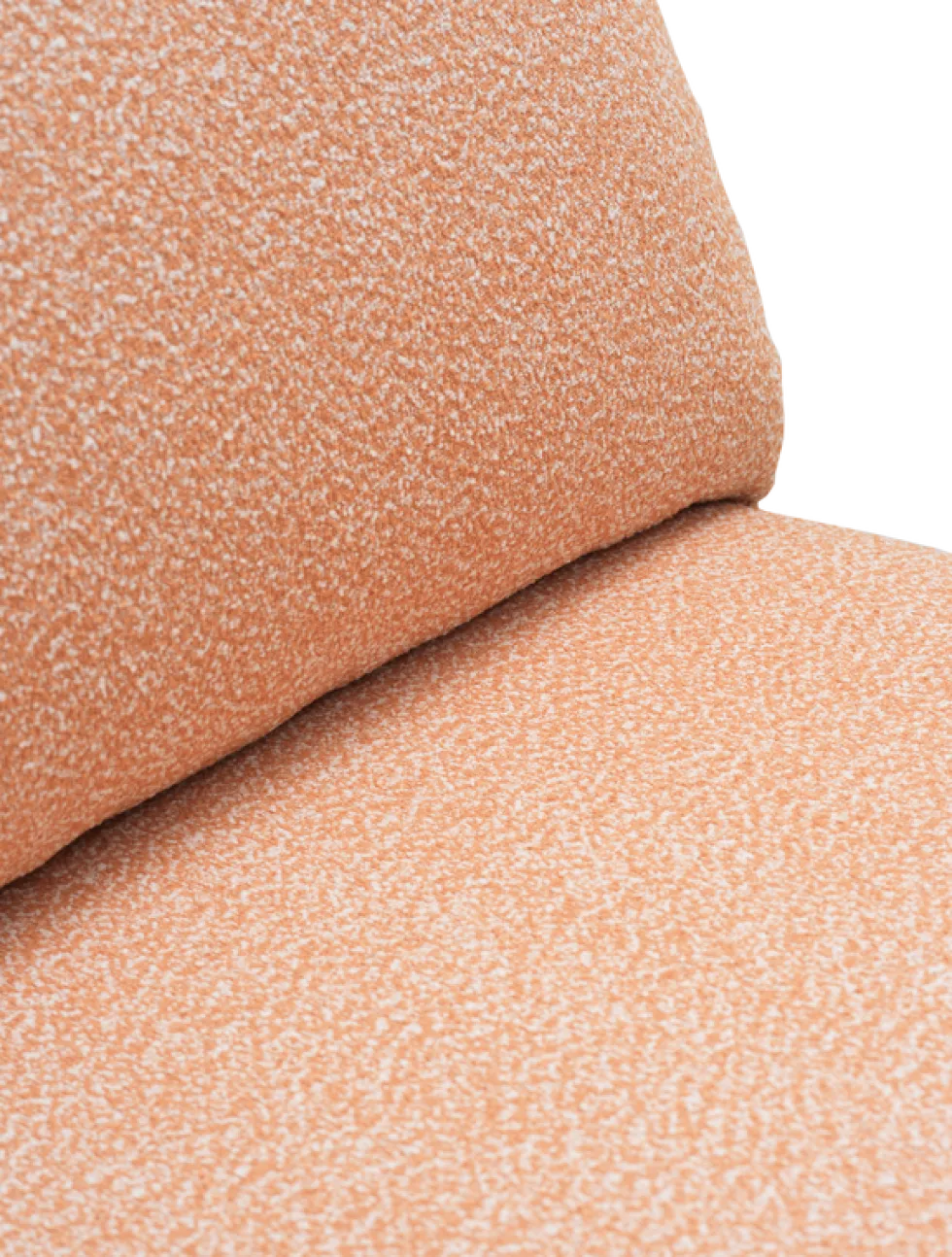 Blixt loungefåtölj – Pearl White / Teddy Orange
