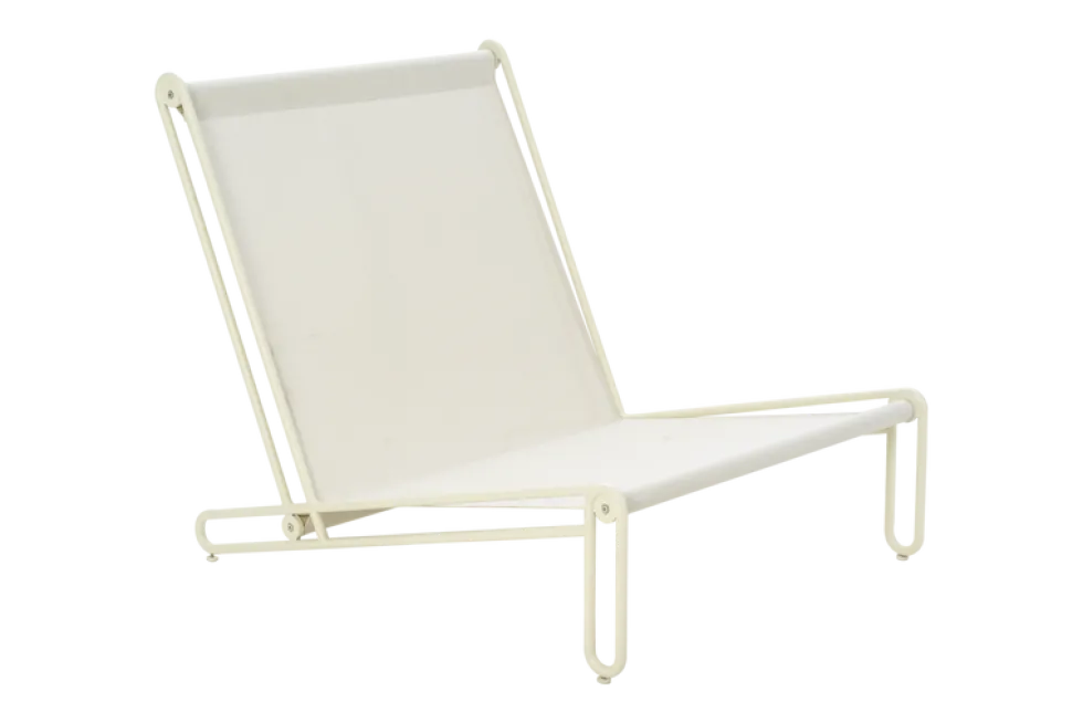 Blixt loungefåtölj – Pearl White / Teddy Orange