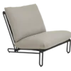 Blixt loungefåtölj Svart/Cley beige