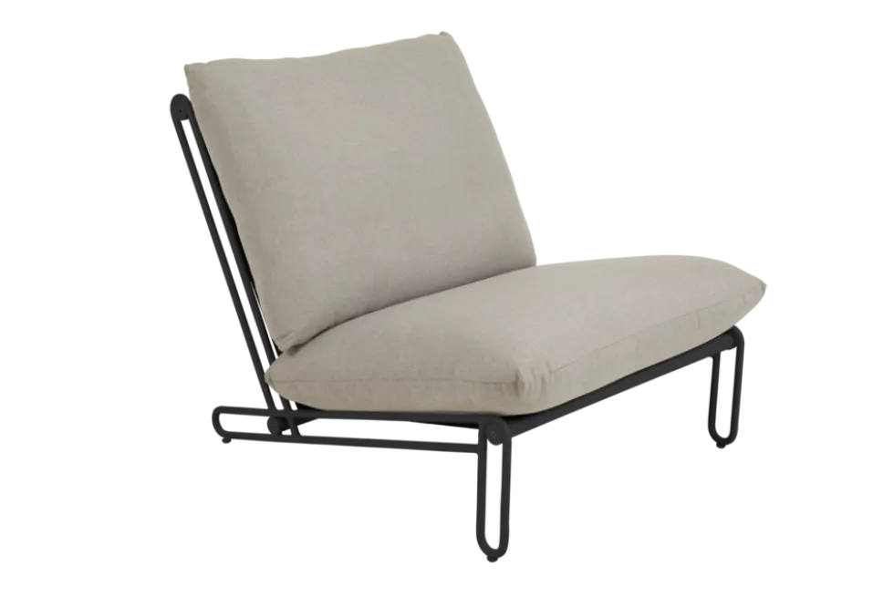 Blixt loungefåtölj Svart/Cley beige