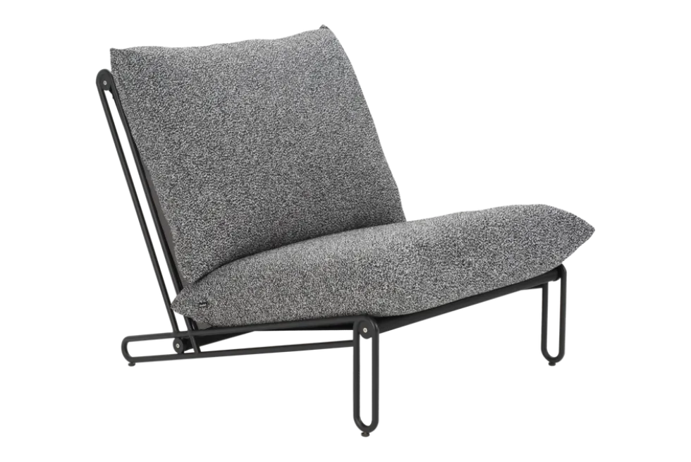 Blixt loungefåtölj – Svart / Teddy Ant