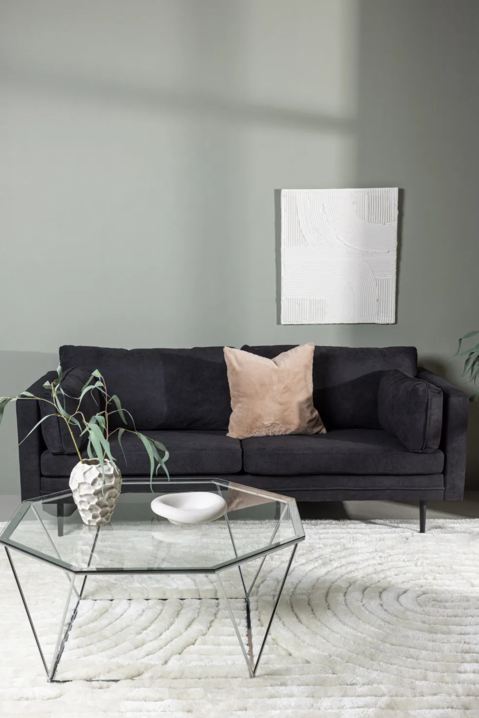 Boom 3-sits soffor Black