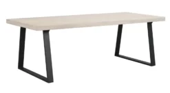 Brooklyn matbord 220×95 U-ben svart metall