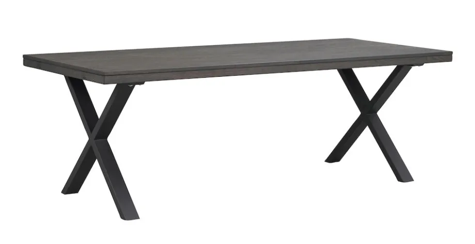 Brooklyn matbord 220×95 X-ben svart metall