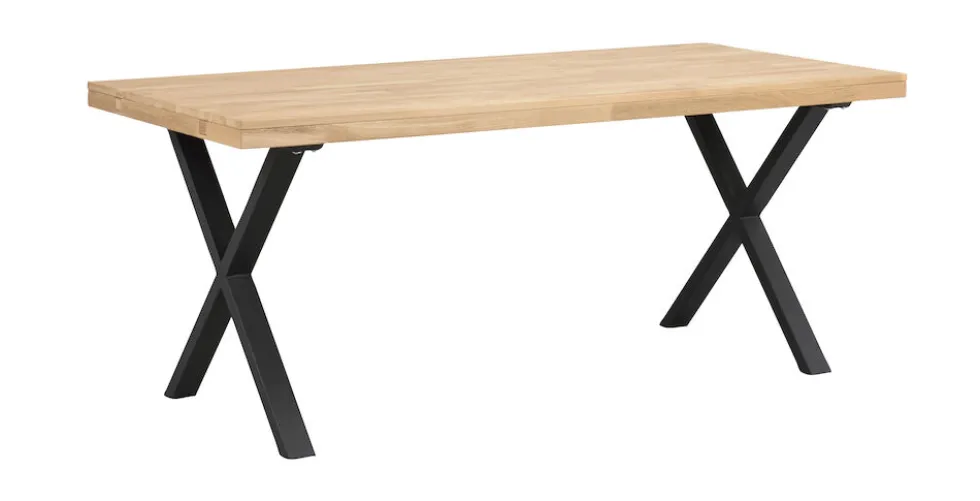 Brooklyn matbord 170×95 X-ben svart metall