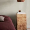 Burl sidobord – naturlig