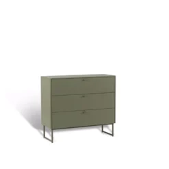 Byrå DEUS 3 lådor Olivgrå