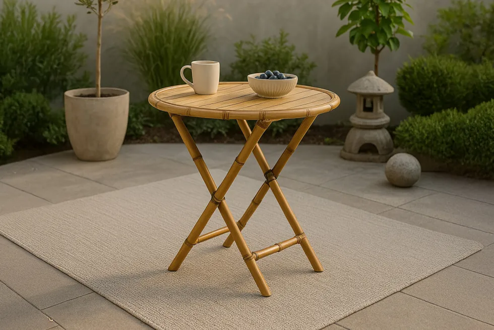 Cane Cafebord ⌀80 Nature