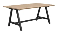 Carradale matbord 170 A-ben svart metall