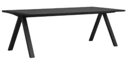 Carradale matbord 220 V-ben svart metall