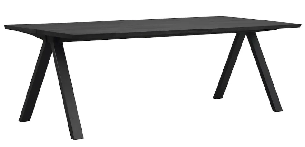 Carradale matbord 220 V-ben svart metall
