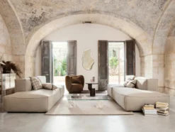 Catena Open L L300 Rich Linen – Natural Soffa