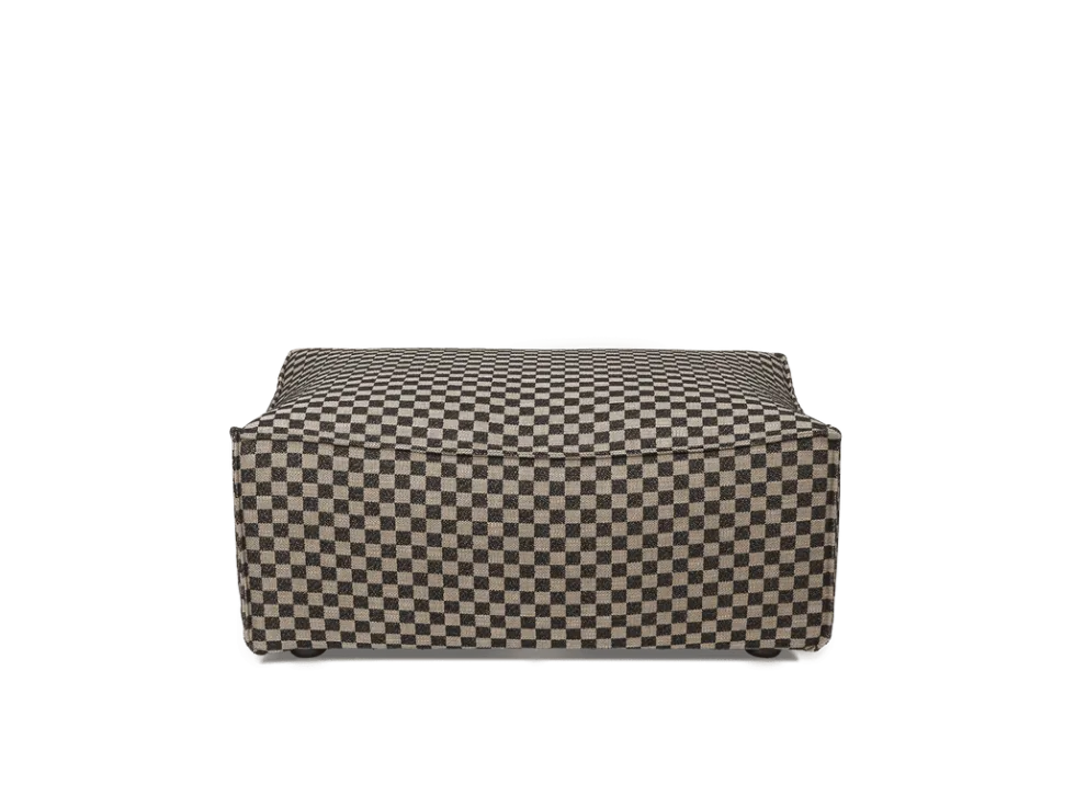 Catena Pouf Rec L501 Check – Sand/Svart Fotpall