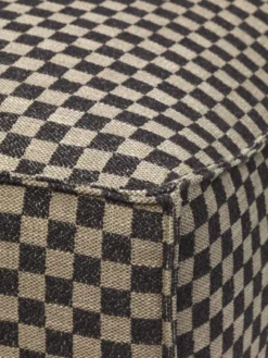 Catena Pouf Rec S501 Check – Sand/Svart Fotpall