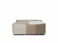 Catena Pouf Sq L500 Patchwork – Natur/Off-Whitewhite Fotpall