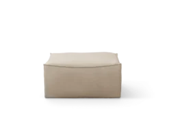 Catena Pouf Sq S500 Rich Linne – Naturlig Fotpall