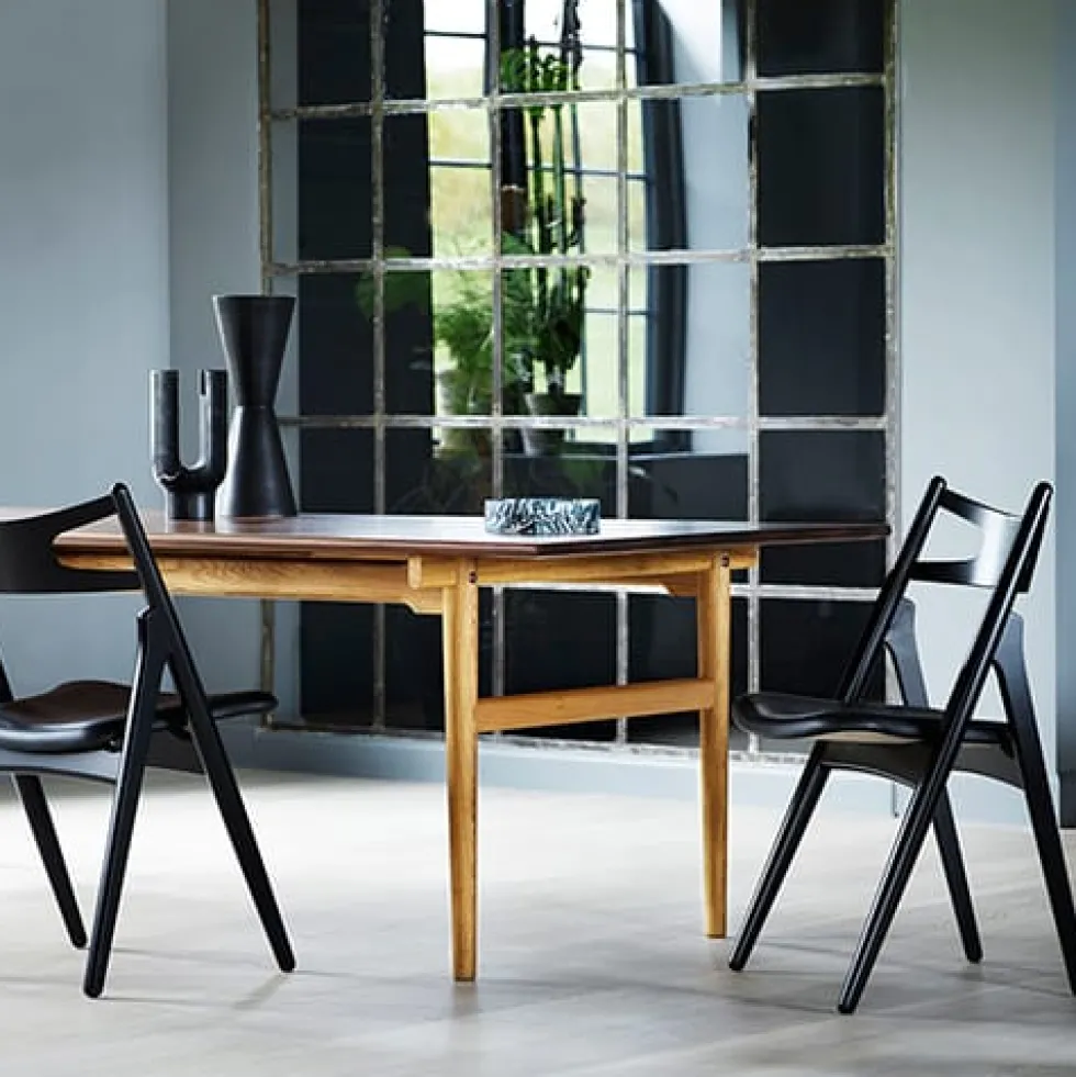 CH29 Sawbuck chair stol svartlack