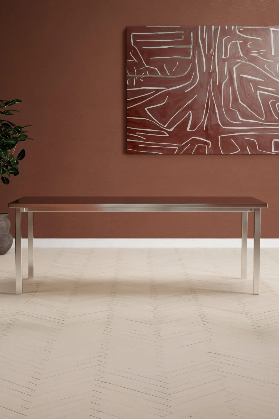 Cilo Rektangulära Matbord 210 x 95 Silver