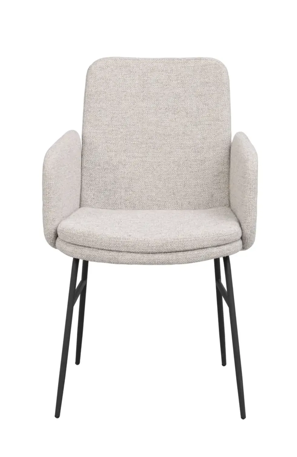Conklin karmstol med svarta metallben