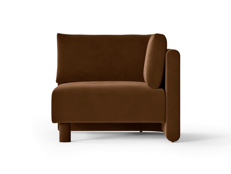 Dase Corner Rich Velvet – Brun Soffa