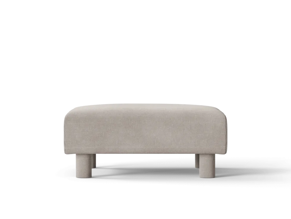 Dase Ottoman Cotton L – Natural Fotpall