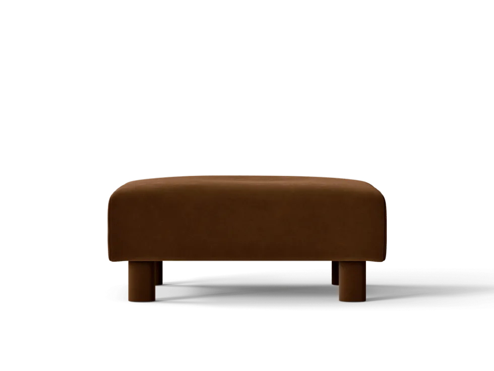 Dase Ottoman Rich Velvet – Brun Fotpall