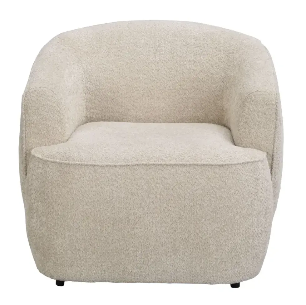 Dermot fåtölj ljusbeige tyg