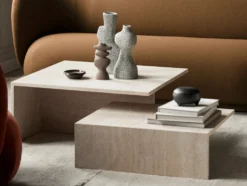 Distinct Grande Duo soffbord – Travertin