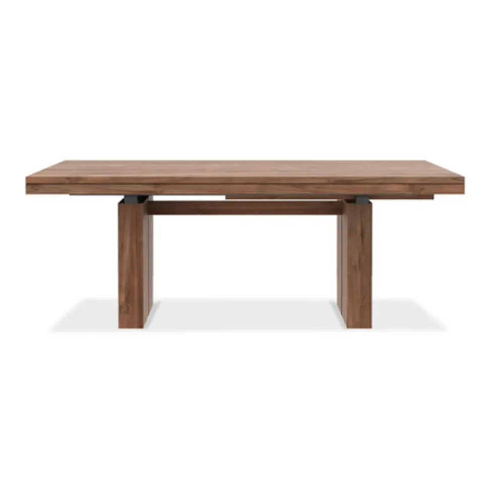 Double extendable dining table