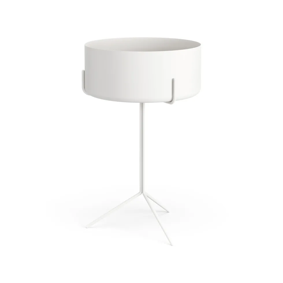 Drum runt bord med hög skål Ø40 cm höjd 56 cm