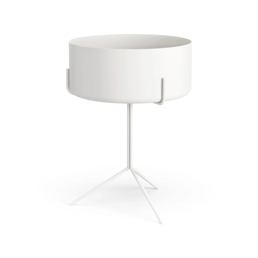 Drum runt bord med hög skål Ø40 cm höjd 46 cm