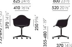 Eames Plastic Armchair PACC konferensstol