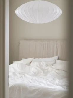 Ellipse 80 – Taklampa i bomull eller linne, 80 cm
