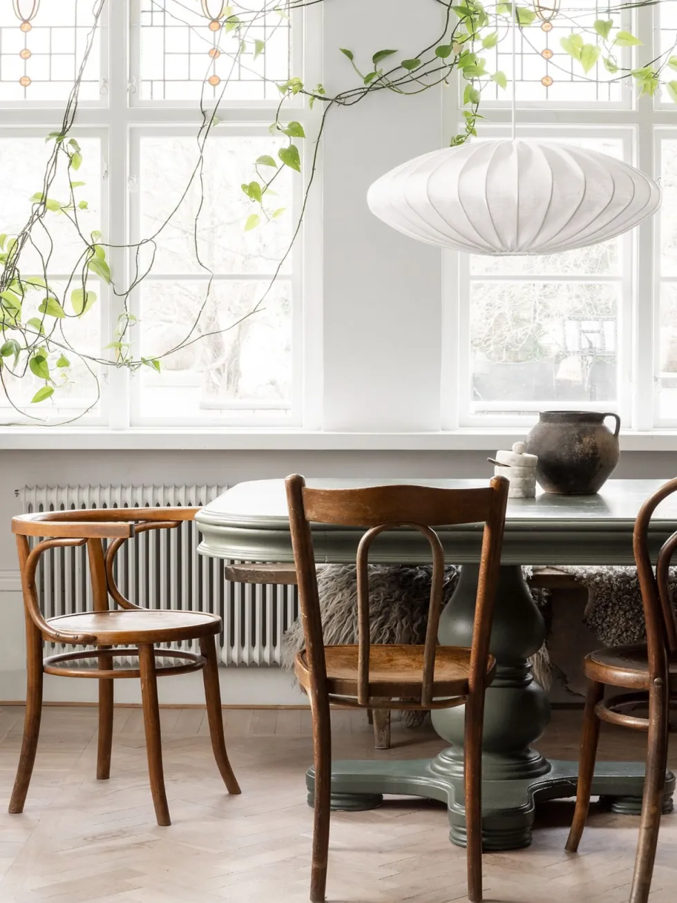 Ellipse 65 – Taklampa i bomull eller linne, 65 cm
