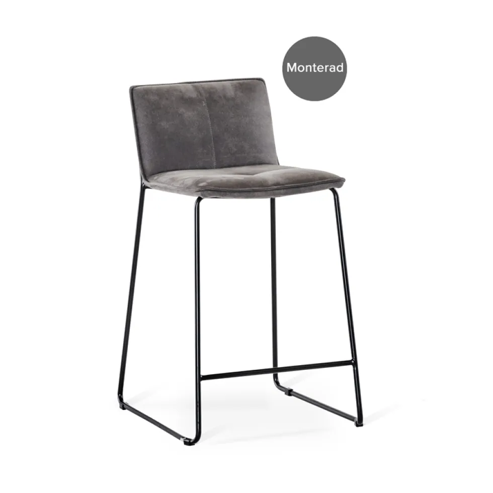 ELVIS barstol MF Nilla beige/ben svart metall