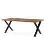 EXXET matbord 210 cm oljad ek, svart X-ben