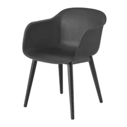 Fiber armchair wood base