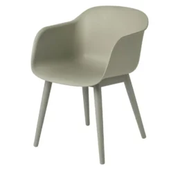 Fiber armchair wood base