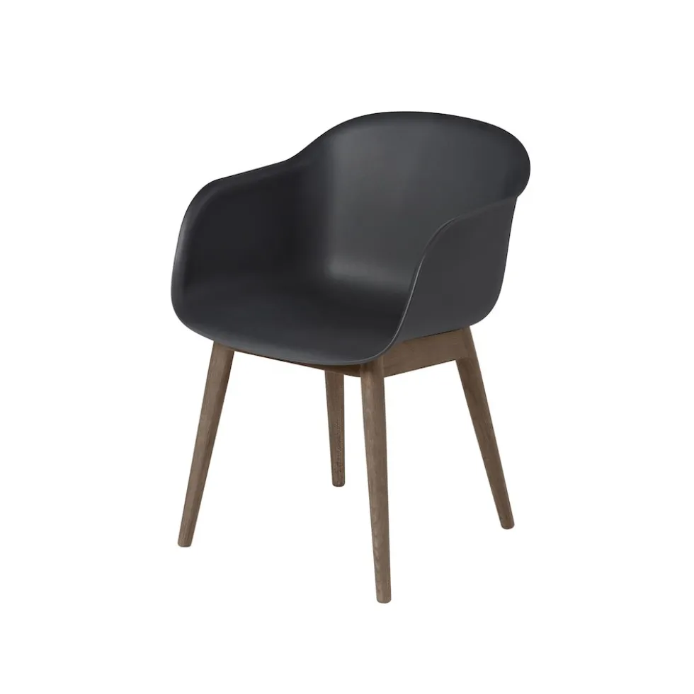 Fiber armchair wood base