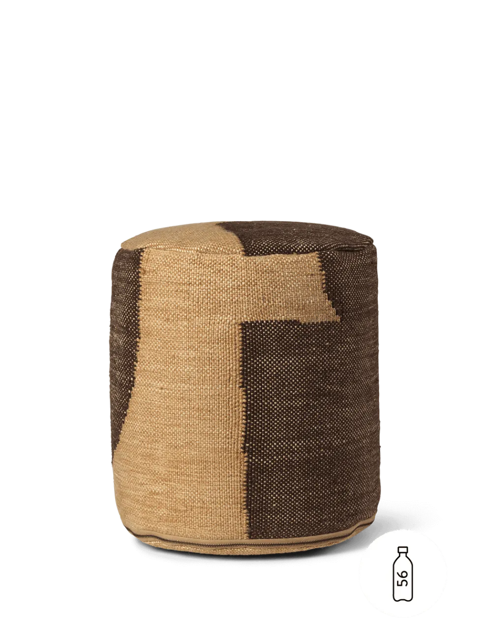 Forene Cylinder Puff – Tan/choklad