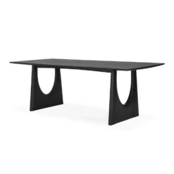 Geometric dining table black