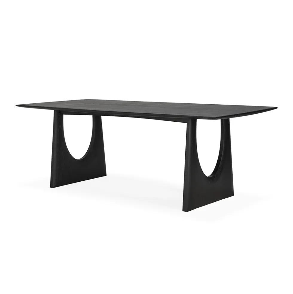 Geometric dining table black