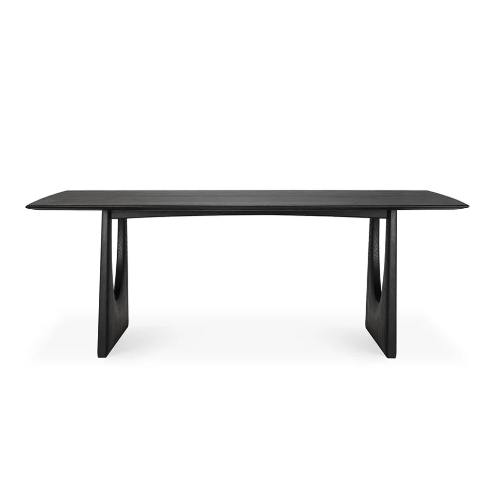 Geometric dining table black