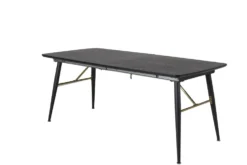 Gold Rektangulära Matbord 180 x 85 Black