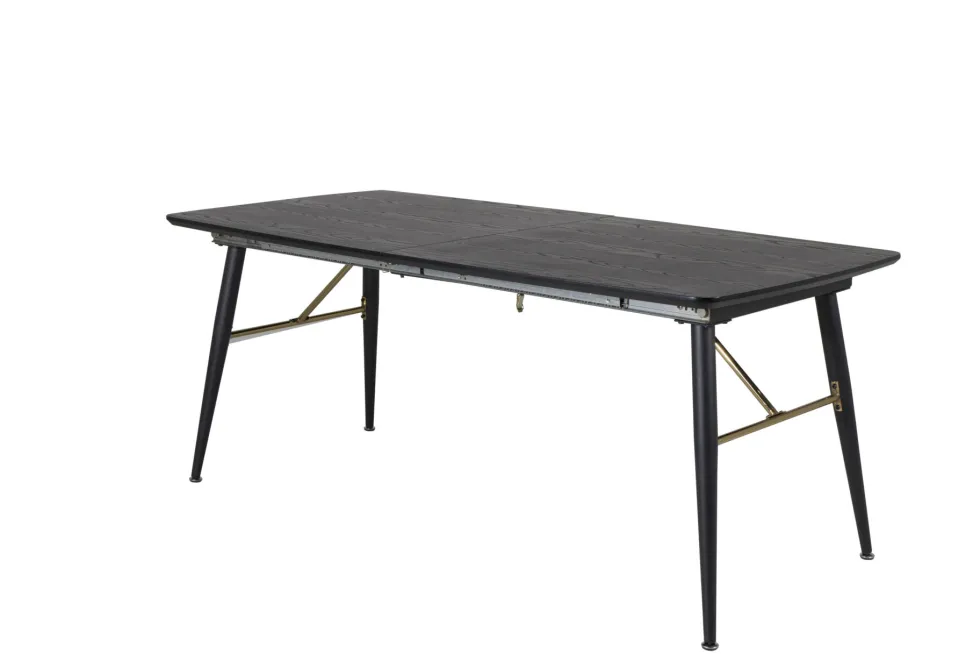 Gold Rektangulära Matbord 180 x 85 Black