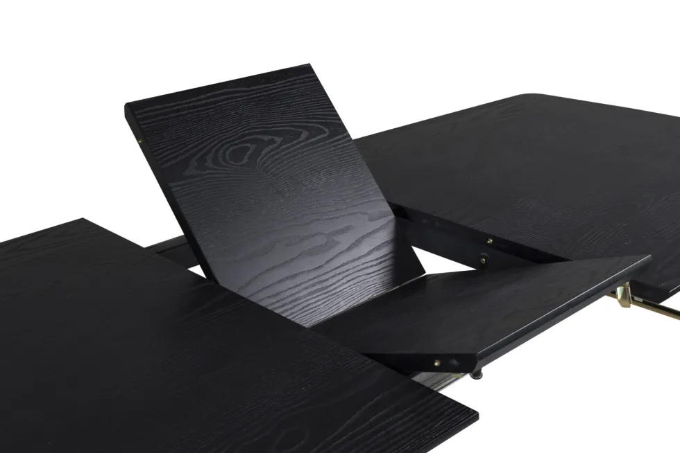 Gold Rektangulära Matbord 180 x 85 Black